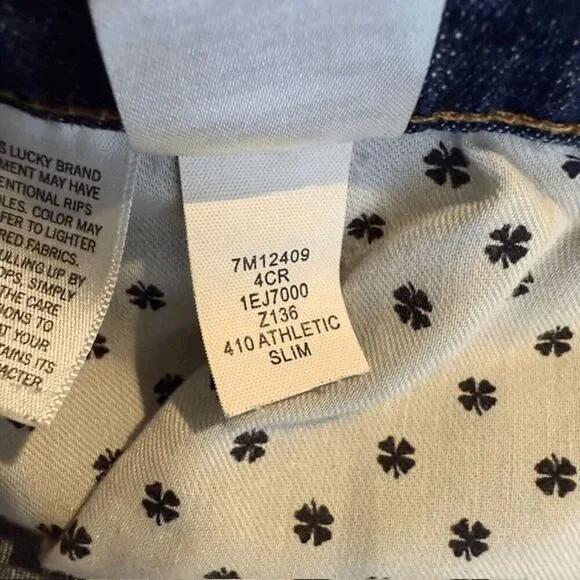 Lucky Brand 410 Athletic Slim Medium Whisker Wash Stretch Men's Size 36 x 30 - Picture 11 of 16